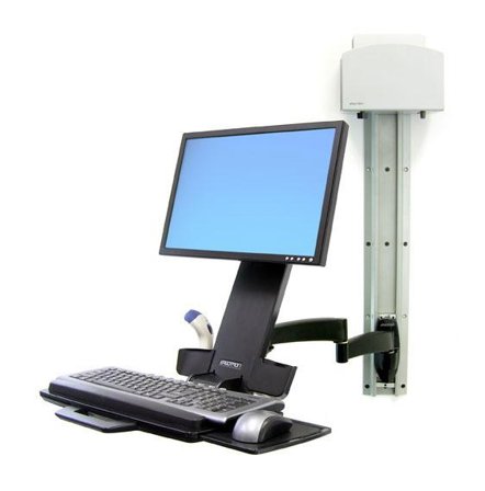 Ergotron 200 Series monteringssett - for LCD-skjerm / tastatur / mus / strekkodeskanner - svart