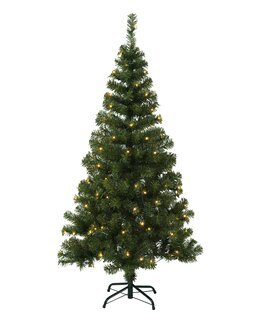 Juletræ med LED-lys Ottawa 150 cm Grøn