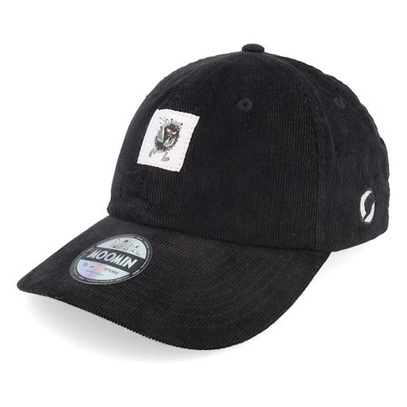 Moomin - Noir unconstructed Casquette - "Stinky Bottles Black Cord Dad Cap " @ Hatstore
