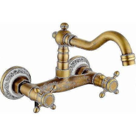 Veggmontert kjøkkenkran Gammel veggmontert kjøkkenblander Retro veggmontert kjøkkenkran