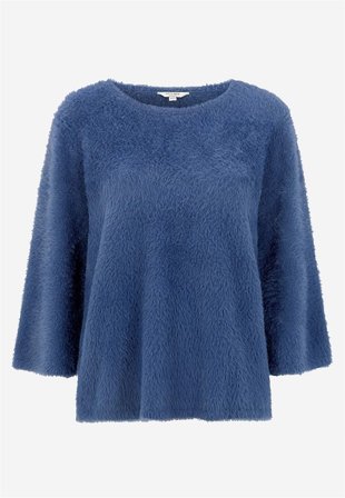 Cellbes of Sweden - Strikket trøje med 3/4 ærmer i blå til damer i størrelse 34/36