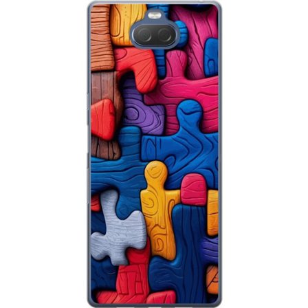 Yhteensopiva Puhelinkuori Sony Sony Xperia 10 Plus Leikkisä kuvitus Stitchin kanssa vaaleanpunaisissa omenoissa pehmeässä pastellidesignissa, jossa