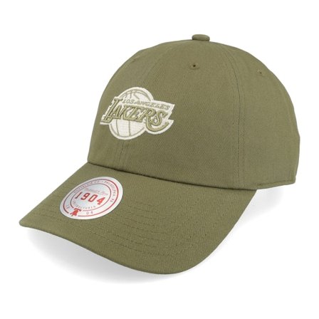 Mitchell & Ness - NBA Grün unconstructed Cap - Los Angeles Lakers Fashion Olive Dat Cap / Unstructured @ Hatstore