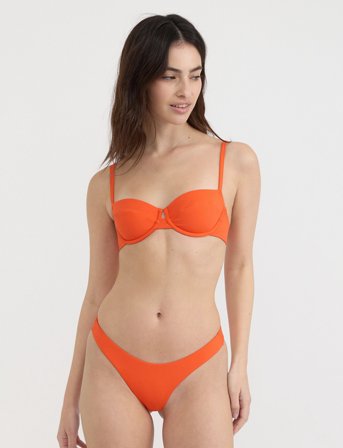 Organic Basics Swim Underwire Bikini Top - Red - XS