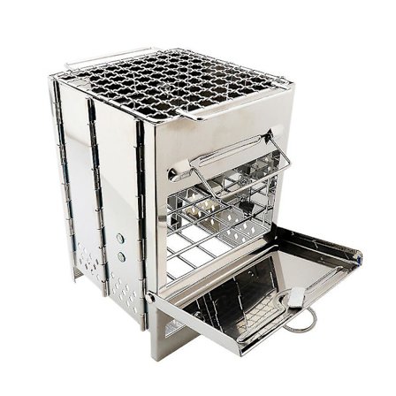 Puulämmitteinen liesi, kannettava, kokoontaitettava grilli, ulkokäyttöön, retkeilyyn