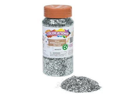 Bioglitter 113gr silver - Lyreco - Skola och förskola - Hobbymaterial - Paljetter, strössel och glitterlim