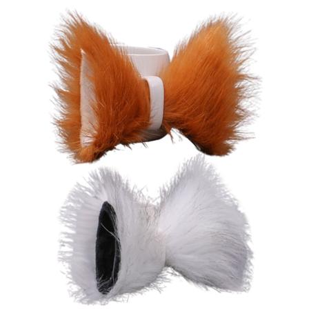 2 par kattöron hårklämmor Halloween räv katt hårnål pannband