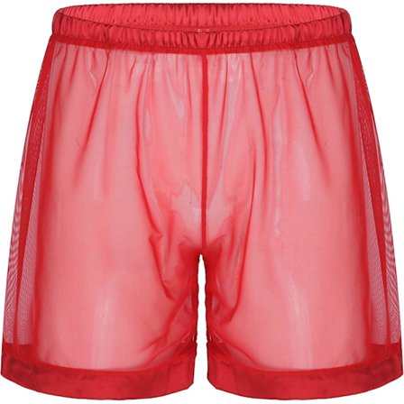 Herre Mesh Gennemsigtig Løs Lounge Boxer Shorts Undertøj Sommer Strandtøj S-3xl