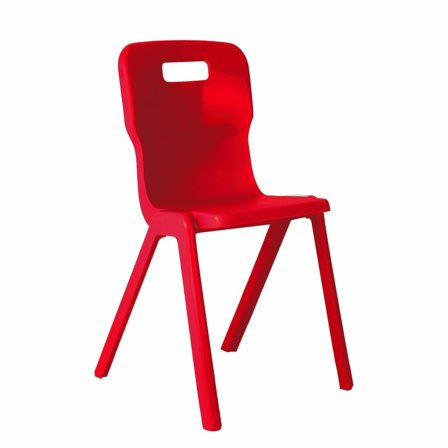 All-in-one plastic chair TITAN, H 460 mm, red
