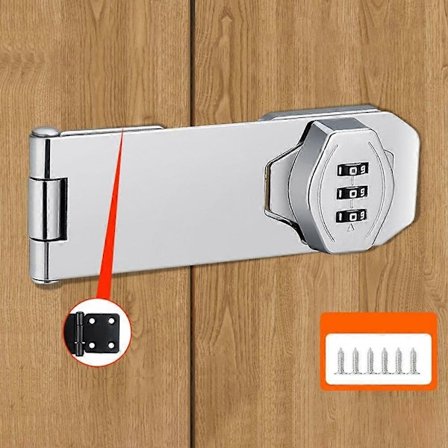 Kotitalouskaapin salasanalukko, kaapin oven yhdistelmälukko, oven turvaliukusalpalukko pienille oville, kaapeille, ovi-Perfet