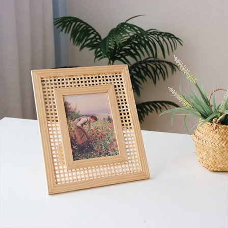 Hantverk vävd fotoram foto ram rustik fotoram vävd