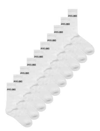 Jacregen Tennis Socks 10 Pack Jnr Ln White Jack & J S