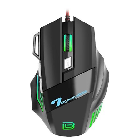 Bajeal G5 RGB Gaming Luminous Mus E-sport Mus Trådbunden 7D Eldkraft 7 Knappar