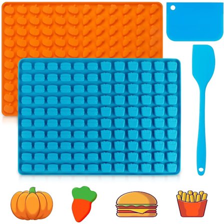 Silikoniset kumikarkkimuotit, 2 kpl 240 koloa tarttumattomia silikonimuotteja