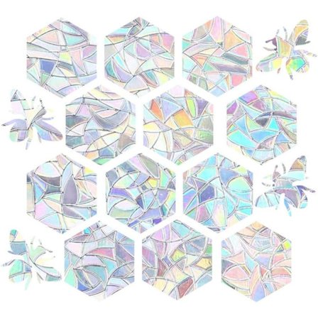 1 sett regnbue solskjerming, dekorativ vindusfilm, antikollisjons vindusdekaler, selvklebende vindusfester for vinduer