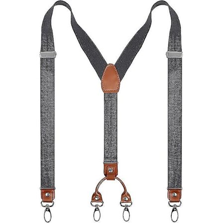 Jeans Hook Buckle Y Strap Clip 4 Clip Adult Shirt Suit Suspender Accessories Suspenders