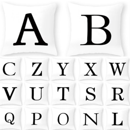 Örngott / kuddfodral med bokstav I -