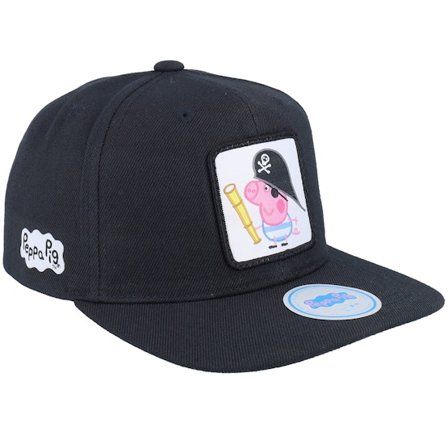 Peppa Pig - Preto snapback Boné - Kids Pirate George Black Snapback @ Hatstore
