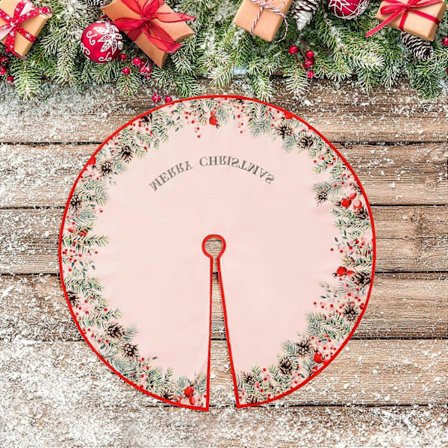 1 st Julgransmatta, 90 cm Julgransdekorationer, Röd Julgransmatta Julgransfot