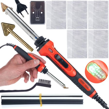 Plastsvets Rosfix Red Odysseya RRO100W – 100W | 2 Lagen | 5 Nät, Spets, Stativ | för PP, PE, ABS, PVC