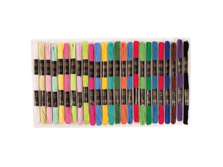 PLAYBOX Broderigarn 25 färger x 8 m/fp - Lyreco - Skola och förskola - Hobbymaterial - Garn