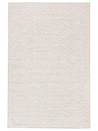 Inom- Och Utomhusmatta Tvättbar Liten Amalfi - Ljusbeige/Vit 140X200 I Modern Stil