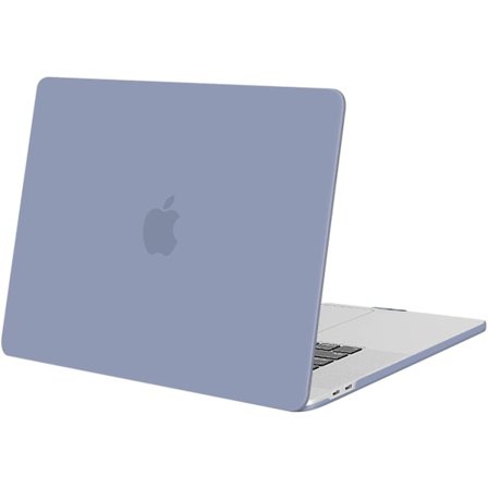 Lavendelgrå kompatibel med Macbook Pro 16 tum fodral 2020 2019 Release A2141 med Touch Bar & Touch ID - WELLNGS