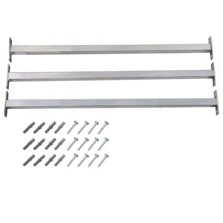 vidaXL Justerbara inkrypningsskydd för fönster 3 st 710-1200 mm Silver