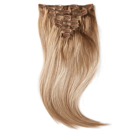 Rapunzel of Sweden Clip-on set 7 pieces 50 cm Champagne Blonde Balayage B5.3/8.0, Hår, Børster & Accessories, Hair Extensions