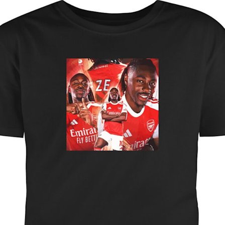 Lapsen t-paita Arsenal collage - Eberechi Eze monissa asennoissa punaisessa pelipaidassa