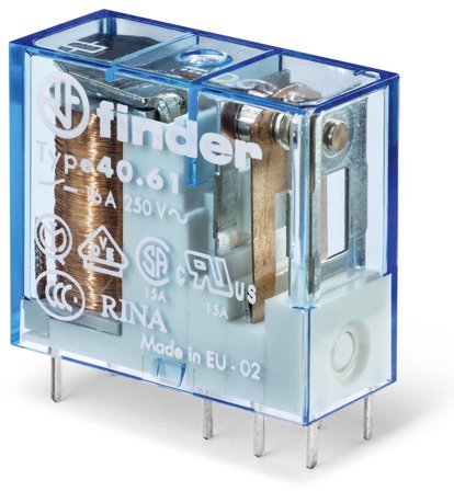 Finder F40619024 Relä 24 V DC 1-pol, 16 A, Elfördelning & strömförsörjning