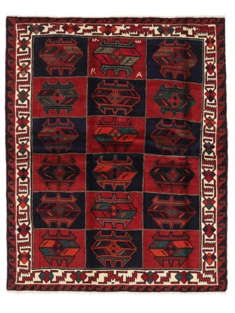 Noué À La Main Lori Tapis 184X228 Persan De Laine Noir/Rouge Foncé