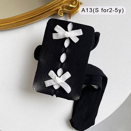 Girl Tights e Bow Hollow Lace Girl sukat - korkealaatuisia