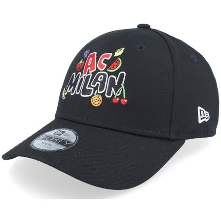 Kinder New Era - Football Schwarz adjustable Cap - Kinder AC Milan Ac Milan Doodle Kinder 9FORTY Black Adjustable @ Hatstore