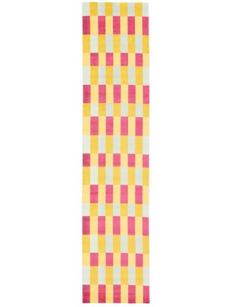 Small Flor Rug - Pink/Yellow 80X350 In Modern Style