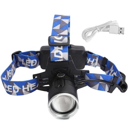 P50 Pandelampe 4 tilstande Teleskopisk zoom Sikkerhedsadvarselslampe til udendørs sport Camping Jagt Fiskeri