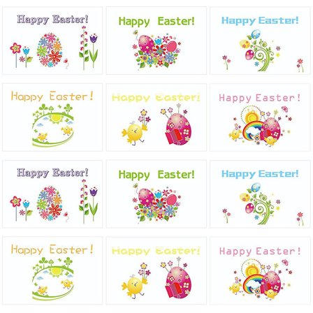 12 påskehilsenkort, ferievelsignelseskort, voksenvelsignelseskort med konvolutter (20X15 cm, som vist på billedet)