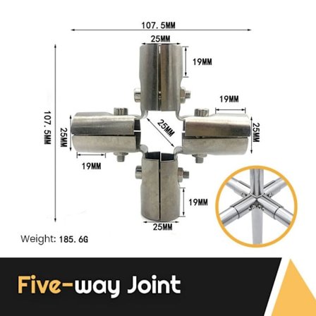 1 kpl putkiliitos putkiliitin FIVE WAY JOINT FIVE WAY JOINT