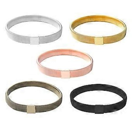 5 st Fleximounts Ärmhållare Elastiska Armband Bartender Ärm Strumpeband Skjorta Armband Guld
