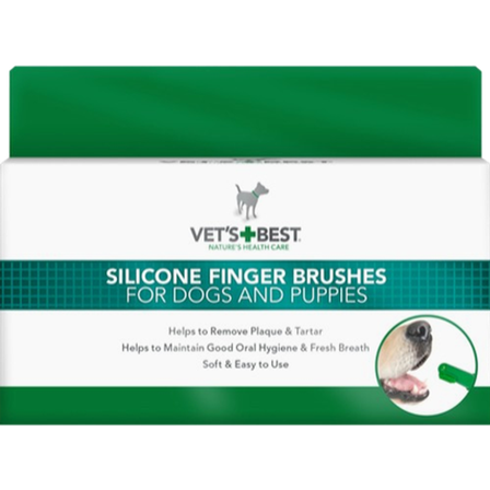 Vet's Best - Fingerbørster i silikon for hunder og valper 5 stk. - Hund - Hundepleie & kosttilskudd - Tannpleie - ZOO.no