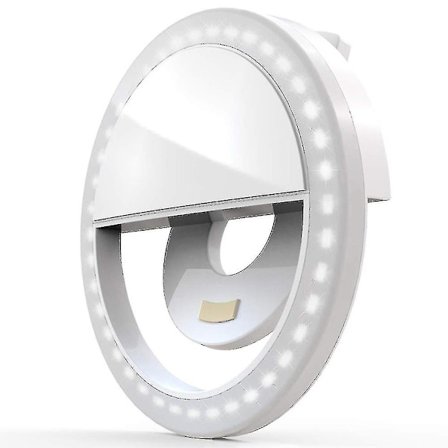 Selfie Ring Light Genopladelig bærbar clip-on Selfie Fill Light med 36 LED Fo