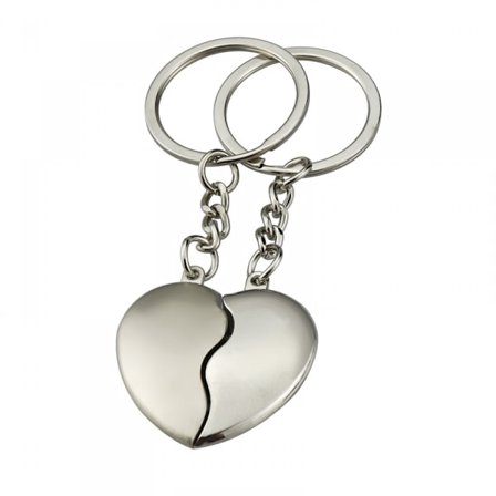 1 Par Nøkkelring for Par Hjerte Nøkkelringer Elskere Kjærlighet Nøkkelring for Bursdagsgave Suvenirer Valentinsdag Gave Elskere Gave