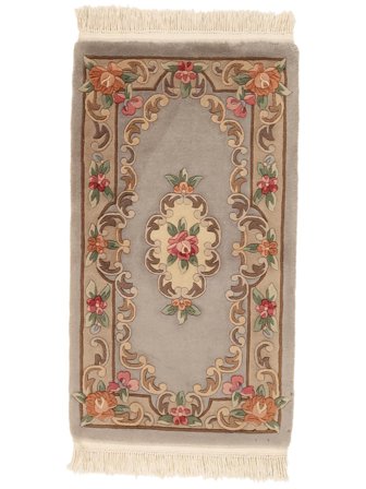 Anudada A Mano China 90 Line Alfombra 69X122 De Lana Marrón/Naranja Pequeño