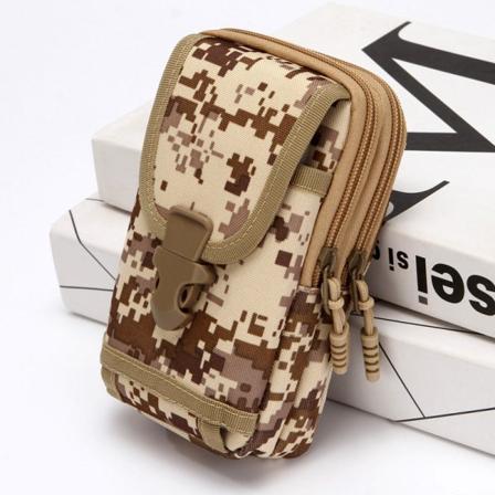 Miehet naiset Fanny Pack -vyölaukku vyö Kulutusta kestävä rakennustyömaa Tactical riippuva matkapuhelin Camouflage 1