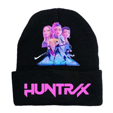 KPOP DEMON HUNTER omgivande stick pad mossa krullad ull mossa tryckt mössa utedass svart mossa vuxna Svart - 9 One size