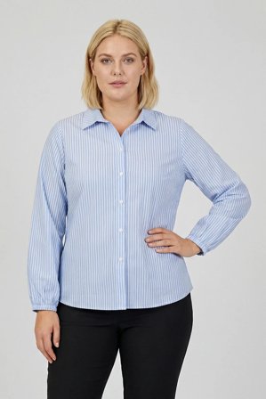 CISO - Langærmet Skjorte - Blå / Off White - Stribet