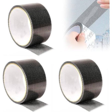 3 stk. - Reparasjonstape for insektsnett - 2M x 50mm - Myggnettape - Vindusnettape