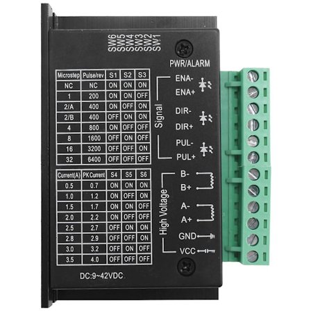 Askelmoottorin ohjain TB6600 päivitetty Nema 23 Nema17 4A DC9-42V NEMA23-moottorille CNC-reitittimen ohjain 3D-tulostimelle