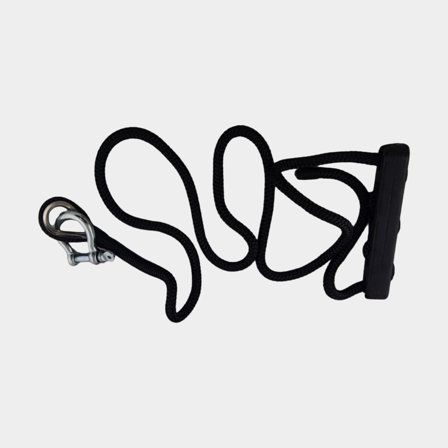 Cabo de amarre con muelle de amarre, gaza y grillete Robline Y-bom, poliéster trenzado de 16, Ø14 mm, 2.5 metros, muelle negro con cabo negro, paquete