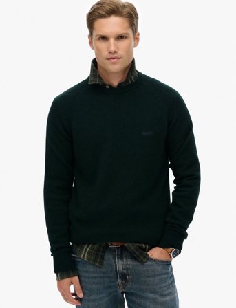 Superdry Wool Blend Jumper - Khaki green - XXL